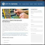 Screen shot of the City PC Repairs & Data Recovery Services website.