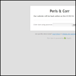 Screen shot of the Peris & Corr website.