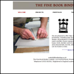 Screen shot of the The Fine Book Bindery Ltd website.