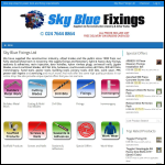 Screen shot of the Sky Blue Fixings Ltd website.