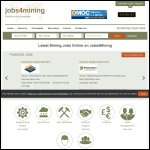 Screen shot of the Jobs4 Mining Ltd website.