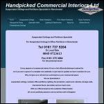 Screen shot of the Handpicked Commercial Interiors Ltd website.