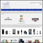 Screen shot of the Oasis Products Vending Services Ltd website.