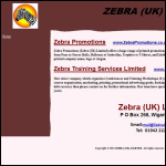Screen shot of the Zebra Business Services Ltd website.