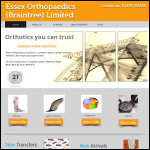 Screen shot of the Essex Orthopaedics website.