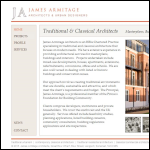 Screen shot of the James Armitage Architects website.