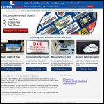 Screen shot of the Custom Label Solutions Ltd website.
