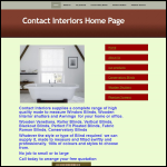 Screen shot of the Contact Interiors website.