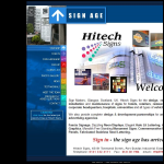 Screen shot of the Hitech Signmakers Ltd website.