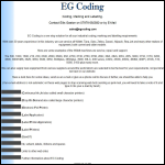 Screen shot of the Eg Coding website.