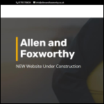Screen shot of the Allen & Foxworthy Ltd website.