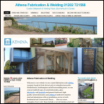 Screen shot of the Athena Fabrication & Welding website.