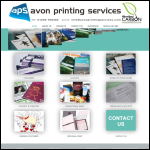 Screen shot of the Avon Printing Services Ltd website.