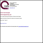 Screen shot of the Cothi Engineering Ltd website.