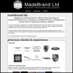 Screen shot of the Madebrand Ltd website.