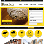 Screen shot of the Buzzbees Pest Control website.
