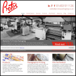 Screen shot of the Protos Packaging Ltd website.