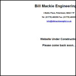 Screen shot of the Bill Mackie Engineering Ltd website.