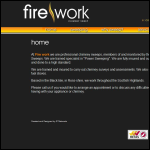 Screen shot of the Fire Work website.
