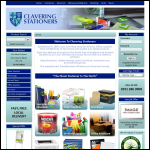 Screen shot of the Clavering Stationers website.