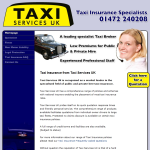 Screen shot of the Taxi Services Uk Ltd website.
