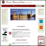 Screen shot of the Creative Printers of London website.