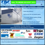Screen shot of the CPC Battery Services Ltd website.