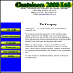 Screen shot of the Containers 2000 Ltd website.