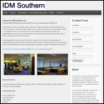 Screen shot of the I D M Southern Ltd website.