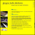Screen shot of the Glasgow Studio Electronics website.