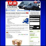 Screen shot of the M & M Transport website.