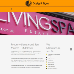 Screen shot of the Daylight Signs website.