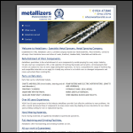 Screen shot of the Metallizers (Heckmondwike) Ltd website.
