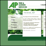Screen shot of the AP Tree & Garden Services website.