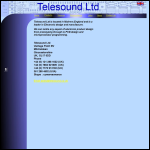 Screen shot of the Telesound Ltd website.