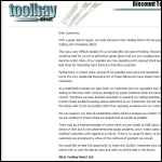 Screen shot of the Toolbay Direct Ltd website.