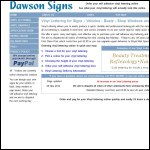 Screen shot of the Dawson Signs website.