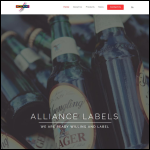 Screen shot of the Alliance Labels Ltd website.
