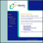 Screen shot of the Geotic Ltd website.