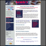 Screen shot of the Sentry Pest Control website.