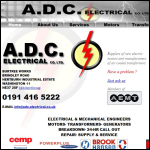 Screen shot of the A D C Electrical Co. Ltd website.