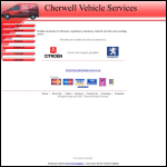 Screen shot of the Cherwell Vehicle Services website.