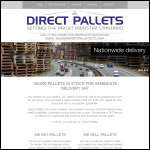 Screen shot of the Direct Pallets Ltd website.