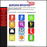 Screen shot of the Europa Sports website.