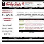 Screen shot of the Curley Locks website.