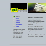 Screen shot of the Leighton Packaging Ltd website.