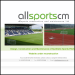Screen shot of the Allsports Construction & Maintenance Ltd website.