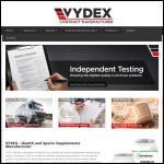 Screen shot of the Vydex Animal Health Ltd website.