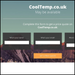 Screen shot of the Cool Temp Ltd website.