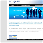 Screen shot of the Progrex It Solutions website.
